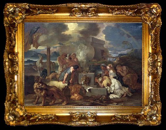 framed  Bourdon, Sebastien Sacrifice of Noah, ta009-2